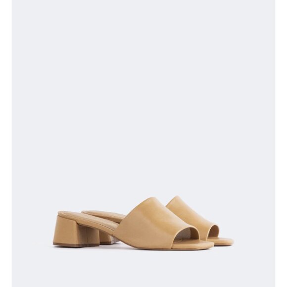 L'Intervalle Fortunata mule sandal heel camel NWT ✨HP - Picture 1 of 12